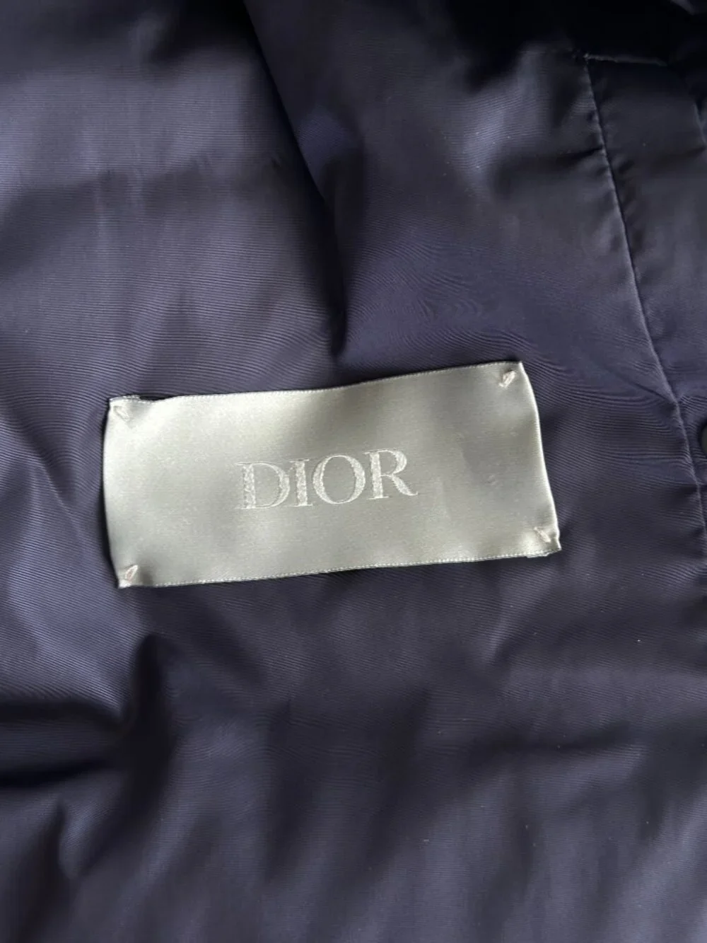 Dior Navy Oblique Knit Puffer Jacket